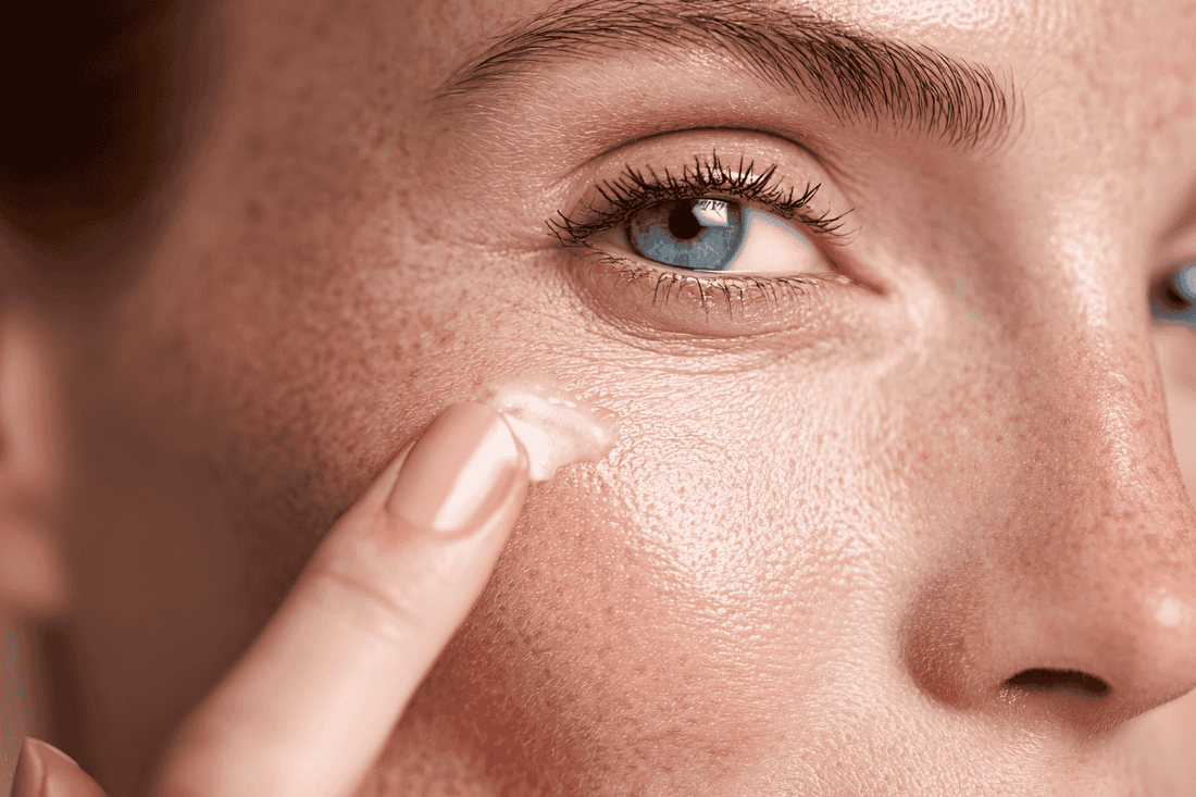 Donna osserva serenamente le rughe del proprio viso prima di percorso personalizzato anti-età con trattamenti professionali