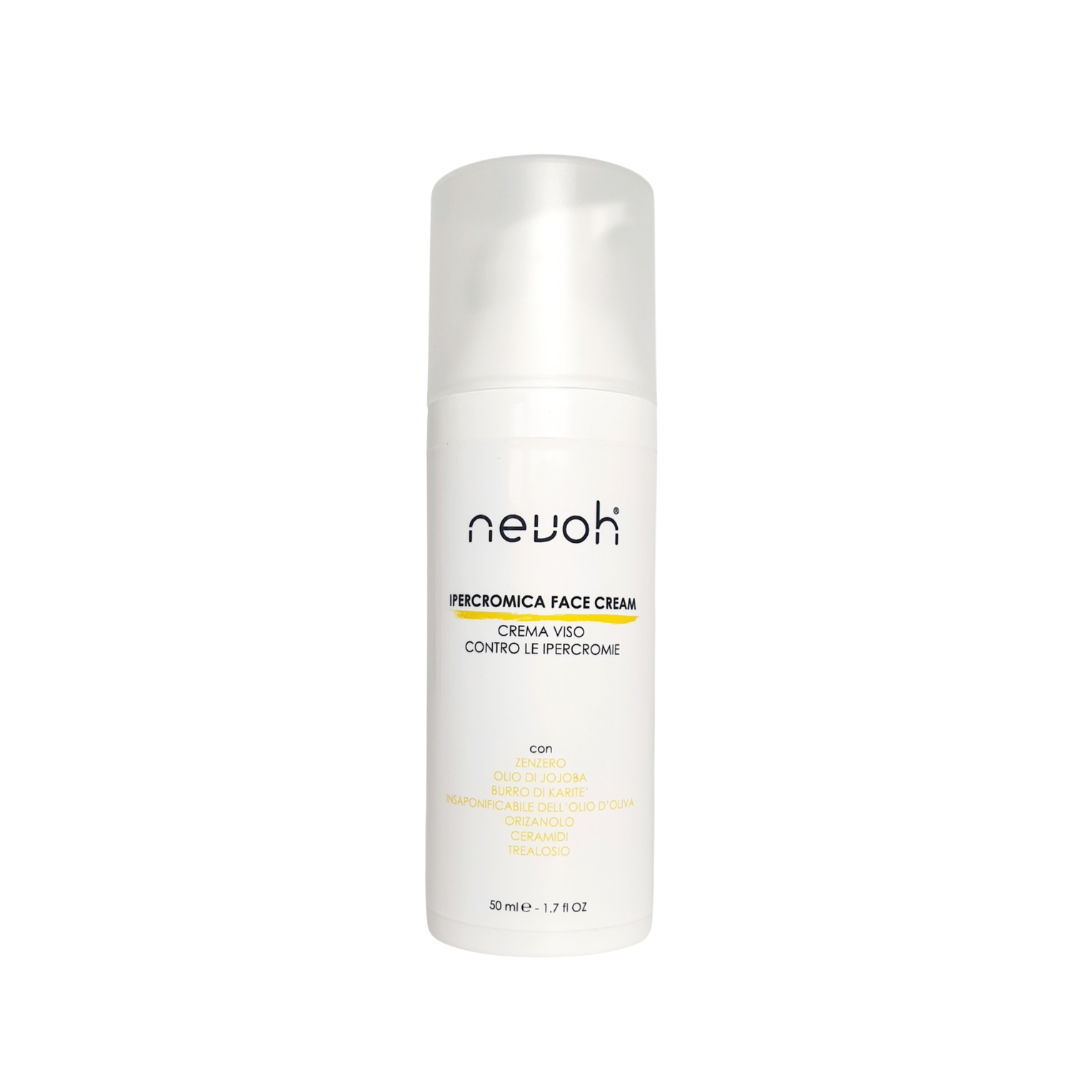 crema viso schiarente anti macchie discromie nevoh