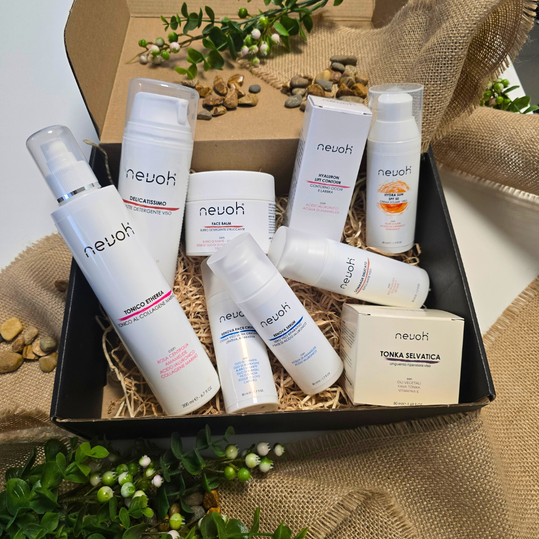 skincare completa viso per il trattamento delle pelli secche